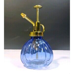 Plant Watering Pot Spray Glass Bottle Sprayer Kettle Flower Mister Blue & Gold
